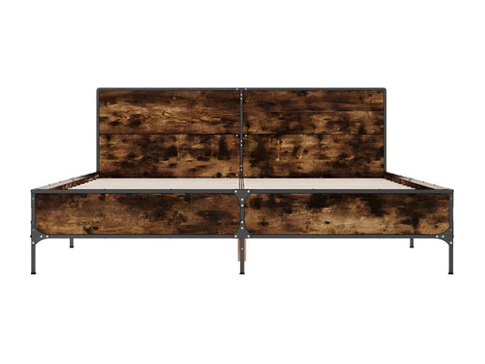 Cadre de lit sans matelas chêne fumé 120x200 cm YMSK97419