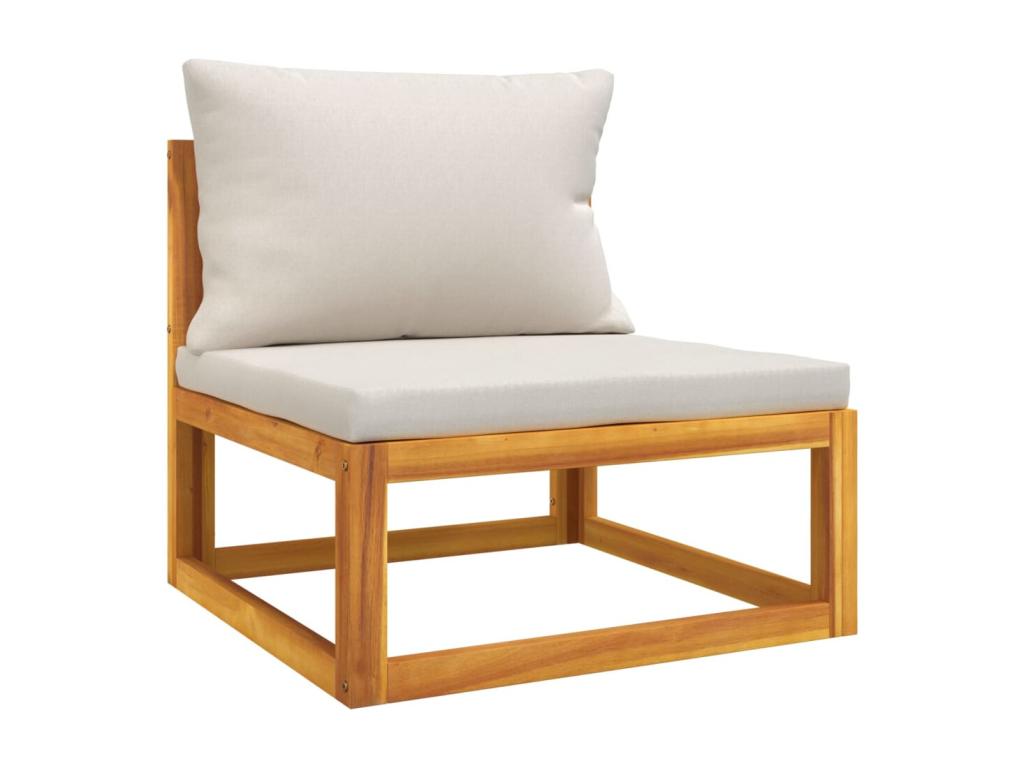 Salon de jardin avec coussins 2 pcs bois massif Dekonao QXNV24258