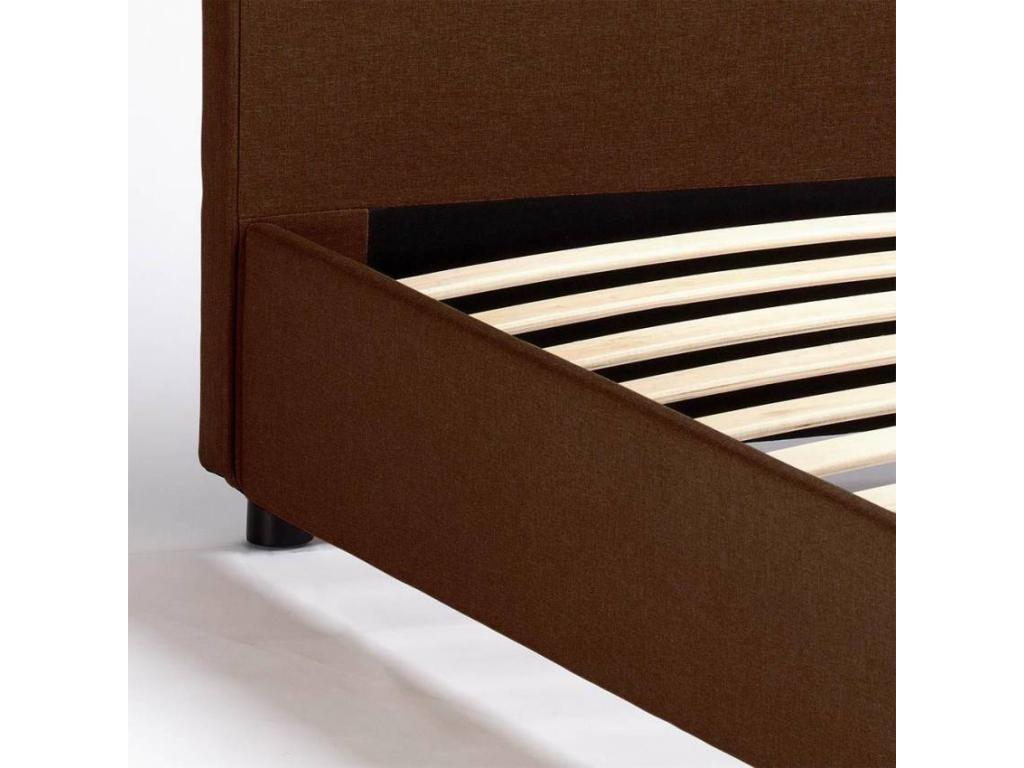 Lit 2 places 160x190 tissu sommier à Nobellea WOTN58452