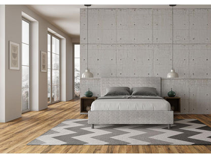 Lit sans sommier rembourré 160x190 tissu Dekonao 1 blanc Dekonao CNZQ92479