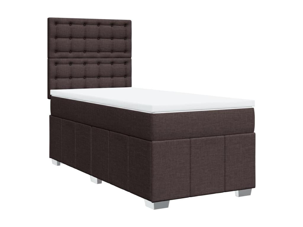Sommier à Dekonao de lit avec matelas Marron foncé 90x190 cm HFLN97784
