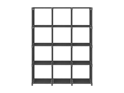 Étagère d'affichage 12 cubes Gris 103x30x141 cm Tissu XHLI49967