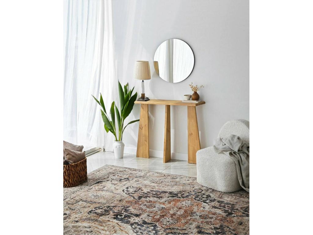 Console Nobellea Table polyvalente Armoire de rangement Bureau du couloir 100x28 h83 cm Chêne RRCE73723