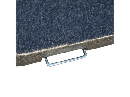 Lot de 4 poids de lestage carré avec poignée pour parasol 50x50x8 cm polyéthylène haute densité noir ESXJ17801