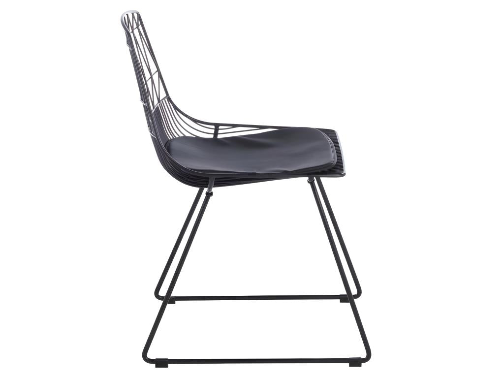2 chaises filaires métal noir - Dekonao OYLE66975