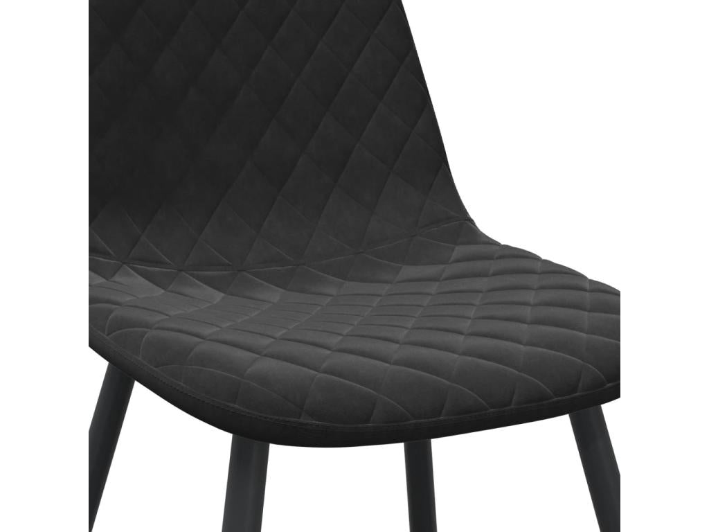 Chaises à manger lot de 6 noir velours DSZM55024
