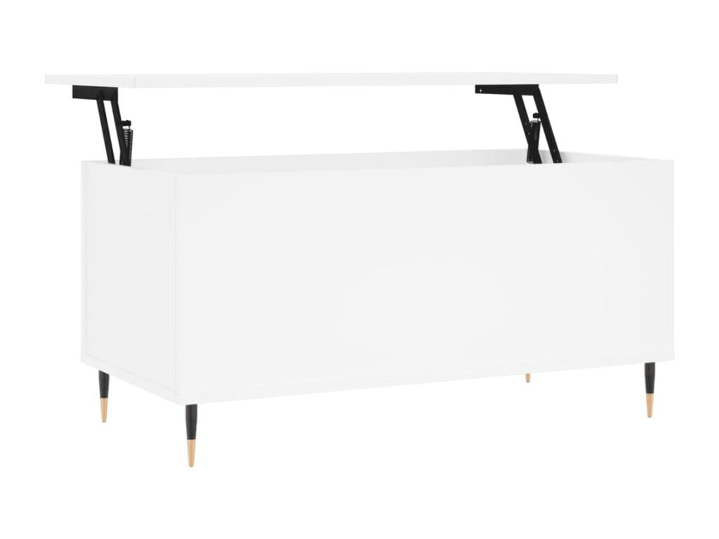 Table basse Blanc 90x44.5x45 cm Bois d'ingénierie YNXR41522