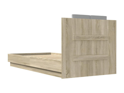 Cadre de lit avec LED sans matelas chêne Dekonao 75x190 cm NAIW51732