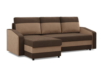 Canapé d'angle avec fonction couchage Universelle Seite Brun foncé Brun JZYG98184