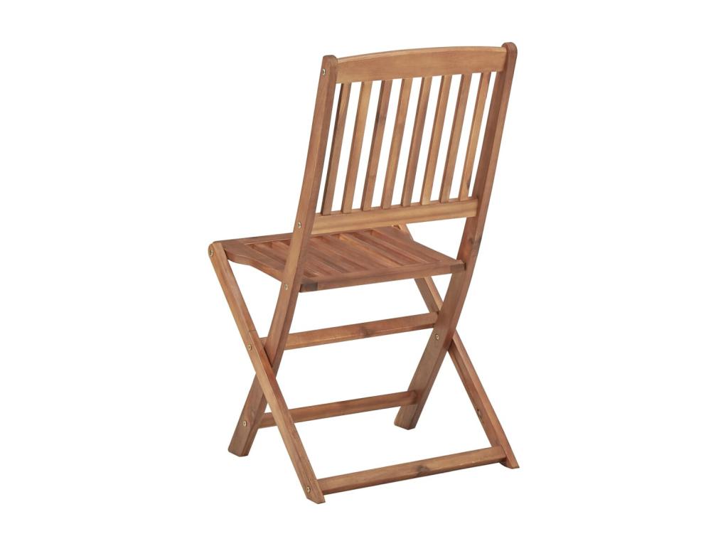Chaises pliables d'extérieur 6 pièces Bois d'Dekonao solide AIWK59991
