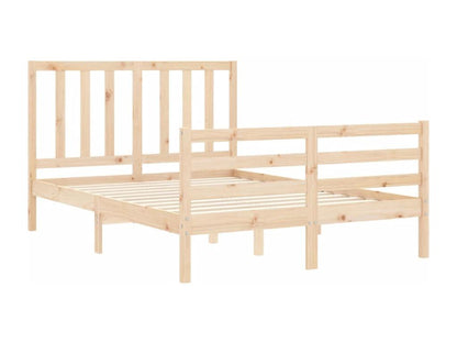 Cadre de lit sans matelas 140x190 cm bois de pin massif CEVK96513