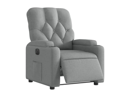 Fauteuil inclinable électrique Gris clair Tissu MGLH85753