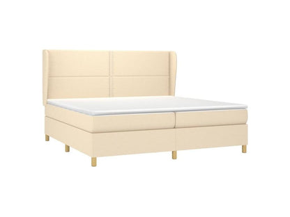 Sommier à Dekonao de lit avec matelas Crème 200x200 Tissu FVLP13736
