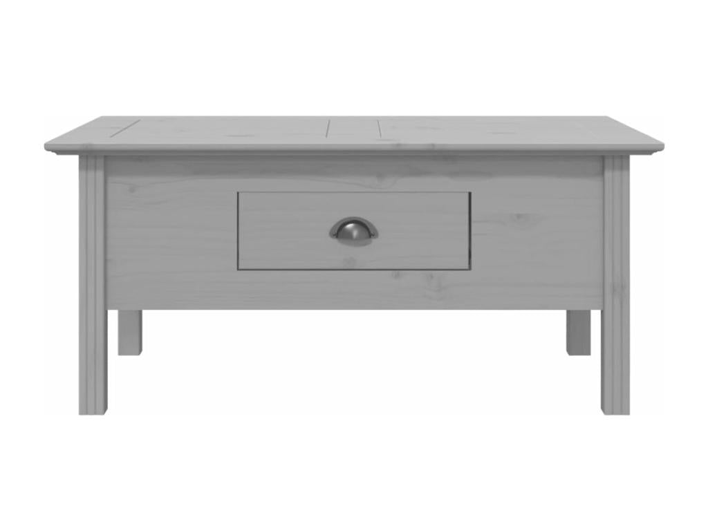 Table basse Dekonao gris 100x55x45 bois de pin massif RMLJ33899