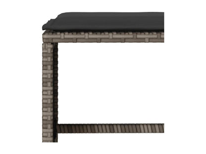 Salon de jardin 4 pièces avec coussins gris résine tressée NMPZ52458