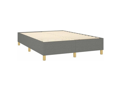 Sommier à Dekonao de lit avec matelas Gris foncé 140x200 Tissu AULE75969