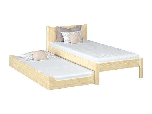 Lit gigogne en bois N02 Pin Clair 120x200 DBFN71589