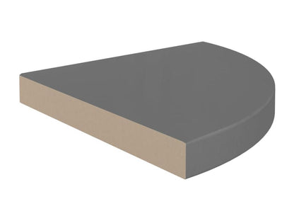 Étagères d'angle flottantes 2 pcs Gris brillant 35x35x3.8 MDF TOQB54482