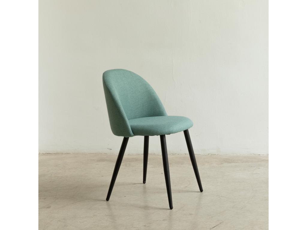 Chaise tapissé noir 77 cm x 51 cm-Dekonao CXME50651