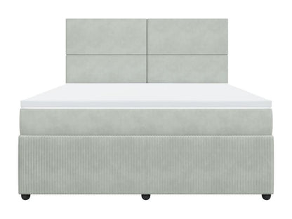 Sommier à Dekonao de lit et matelas Gris clair 180x200cm Velours VSTF80633