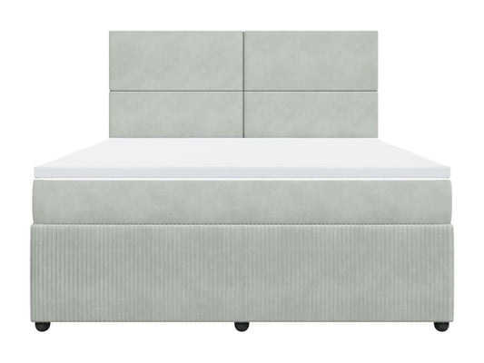 Sommier à Dekonao de lit et matelas Gris clair 180x200cm Velours VSTF80633