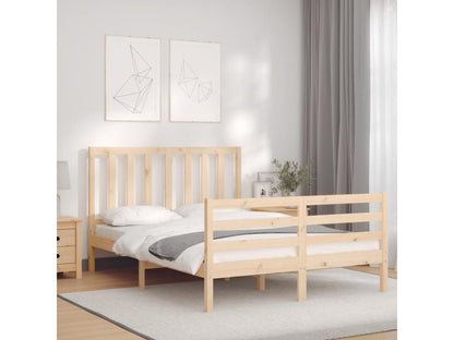 Cadre de lit sans matelas 140x190 cm bois de pin massif CEVK96513