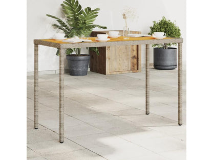 Table de jardin avec dessus en bois d'Dekonao gris 115x54x74 cm YDGM84039