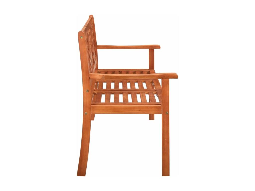 Banc de jardin 3 places avec coussin 150 cm Bois d'eucalyptus MYZU79598