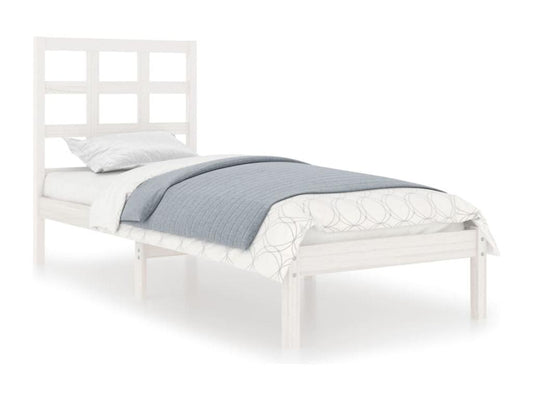 Cadre de lit sans matelas blanc 100x200 cm bois massif NVHU84828