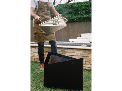 Dekonao Brasero à bois grille 79x69cm - levant grille noir VFBW43879