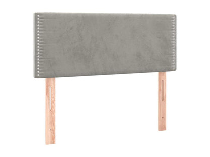 Sommier tapissier et matelas et LED Gris clair 90x190cm Velours GHJQ88300