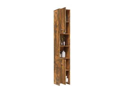 Armoire de bain Chêne fumé 30x30x183.5 cm Bois d'ingénierie XXHX07130