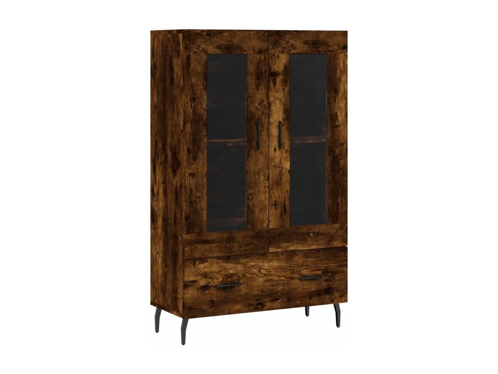 Buffet haut chêne fumé 69.5x31x115 cm bois d'ingénierie XOJU59138