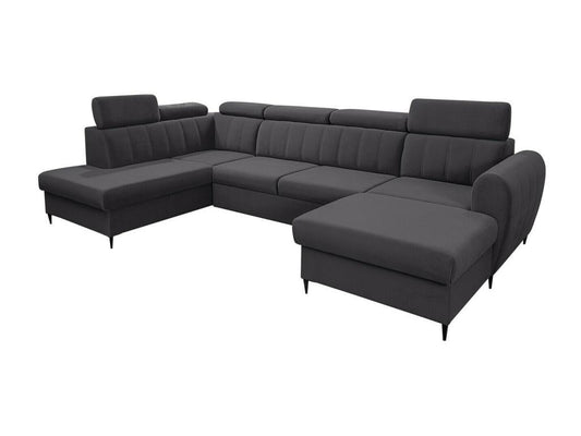 Canapé d'angle Nobellea 128 Gris Fonction de couchage Boîte de literie 355x200x90cm FZWT22005