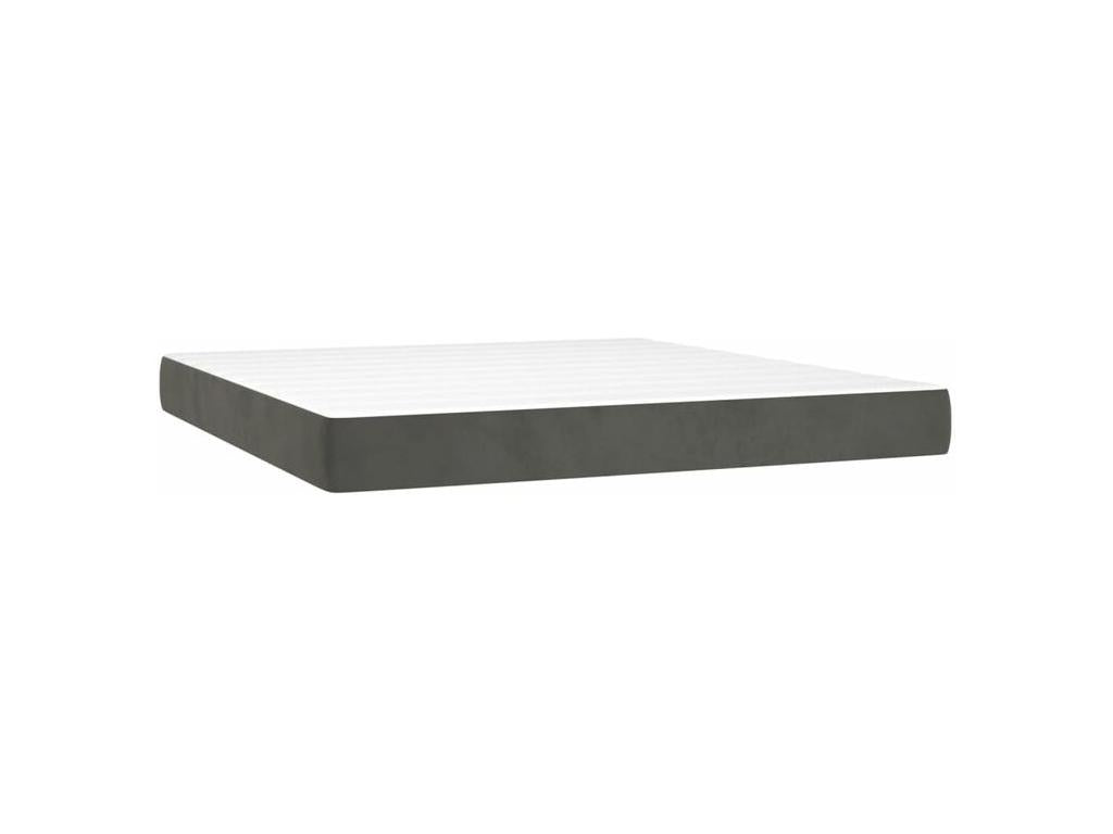 Sommier à Dekonao de lit matelas et LED Gris foncé 180x200 VJYW09560