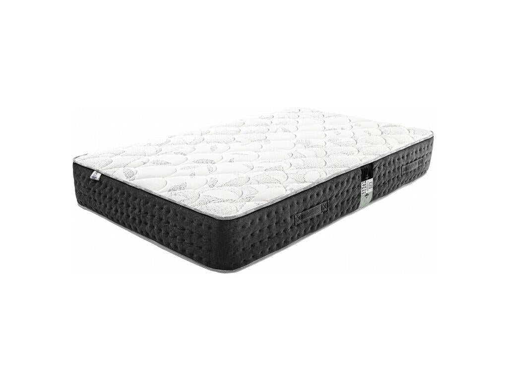 Ensemble Matelas Serenite 27 cm ressorts ensachés ferme face été/hiver sommier beige ep20cm oreiller couette 90x190cm WTQC49954