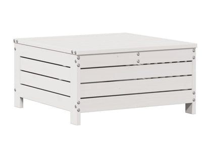 Salon de jardin 5 pièces avec coussins blanc bois massif de pin GRRH77658