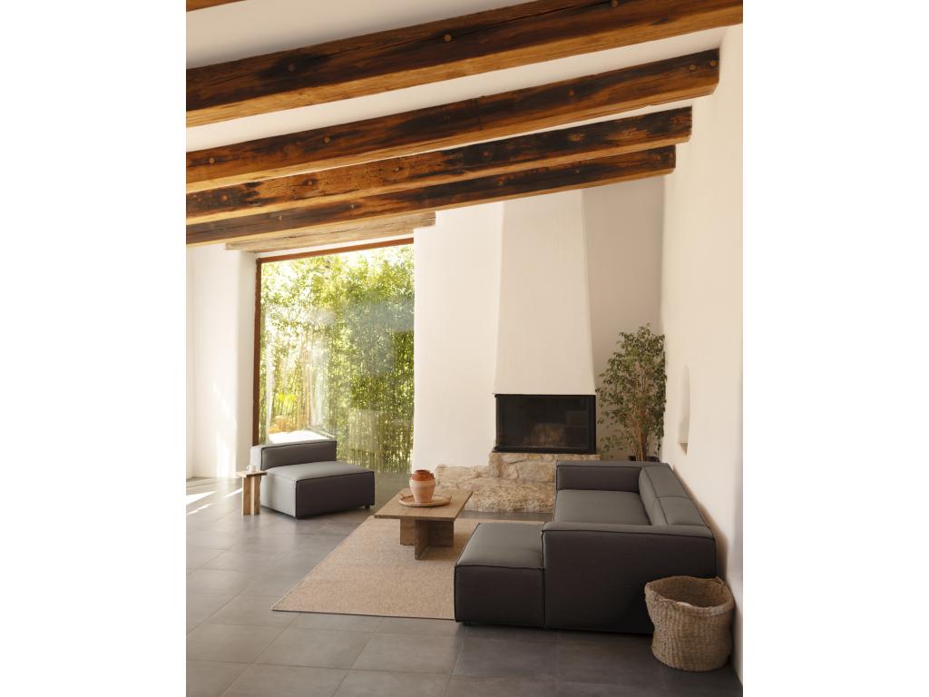 Canapé d'angle droit 4 places couleur gris foncé 250x175cm LXXE00222