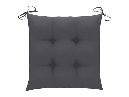 Chaises de jardin avec coussins anthracite lot de 3 Bois teck WVWH21371