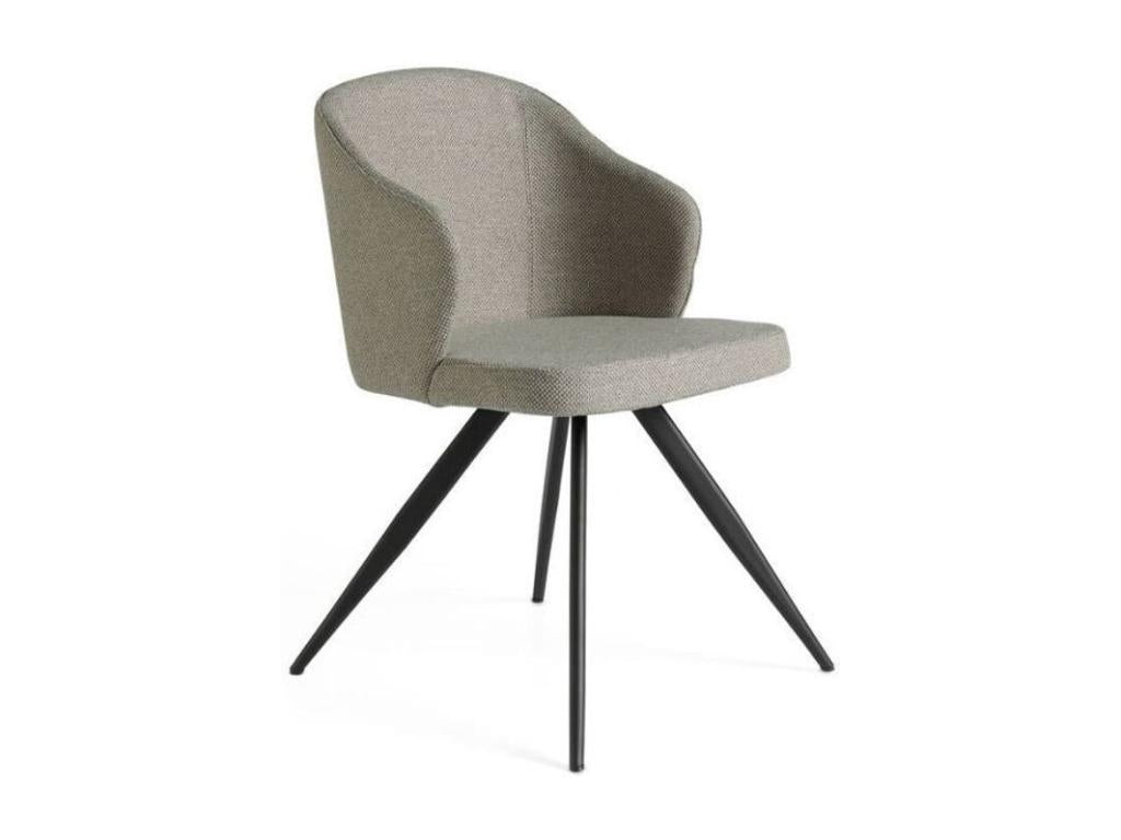 Chaise tissu et pieds acier noir Dekonao - Lot de 2-Couleur Dekonao 55 CNAP71515