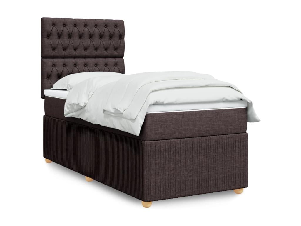 Sommier à Dekonao de lit avec matelas Marron foncé 80x200 cm UCUT20664