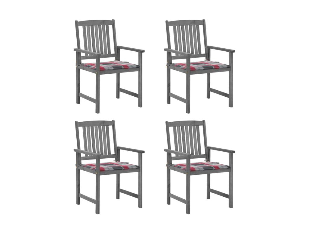 Chaises de metteur en scène avec coussins 4 pcs Gris Dekonao 20 MRIQ15866