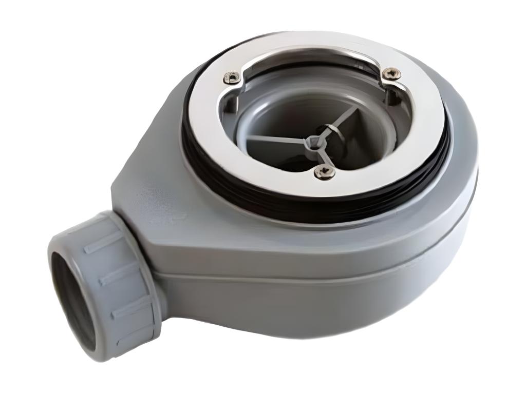 Receveur de douche 80x200 cm extra plat PURE en résine surface ardoisée anthracite Grille inox BWNM27256