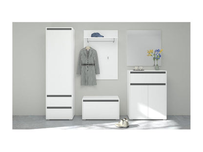 Dekonao meuble à chaussures 1 tiroir 2 portes blanc. RYPX82287