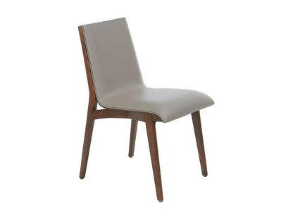 Chaise design pieds en frêne couleur noyer et simili cuir Nobellea - Lot de 2-Couleur Nobellea 68 Bleu foncé QBSR62909