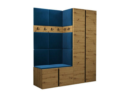 Meuble d'entrée Dekonao 266 186x158x46cm Chêne Dekonao Tapisserie - Stratifié HAEB05878