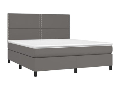 Sommier à Nobellea de lit avec matelas et LED Gris 180x200 QMUD41033