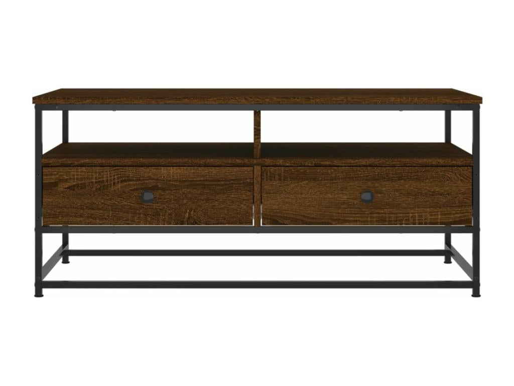 Table basse chêne marron 100x51x45 cm bois d'ingénierie ZFPX94605