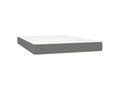 Sommier à Dekonao de lit avec matelas Gris foncé 140x200 Tissu AULE75969