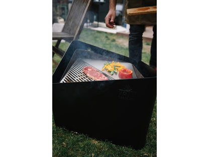 Dekonao Brasero à bois grille 79x69cm - levant grille noir VFBW43879